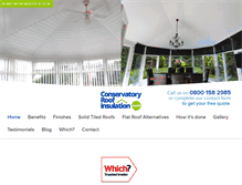 Tablet Screenshot of conservatoryroofinsulation.com